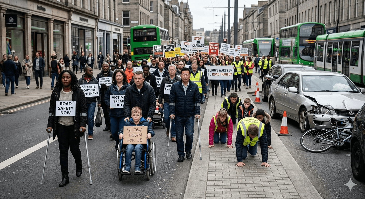 Transnational Demonstrations for Pedestrian Rights